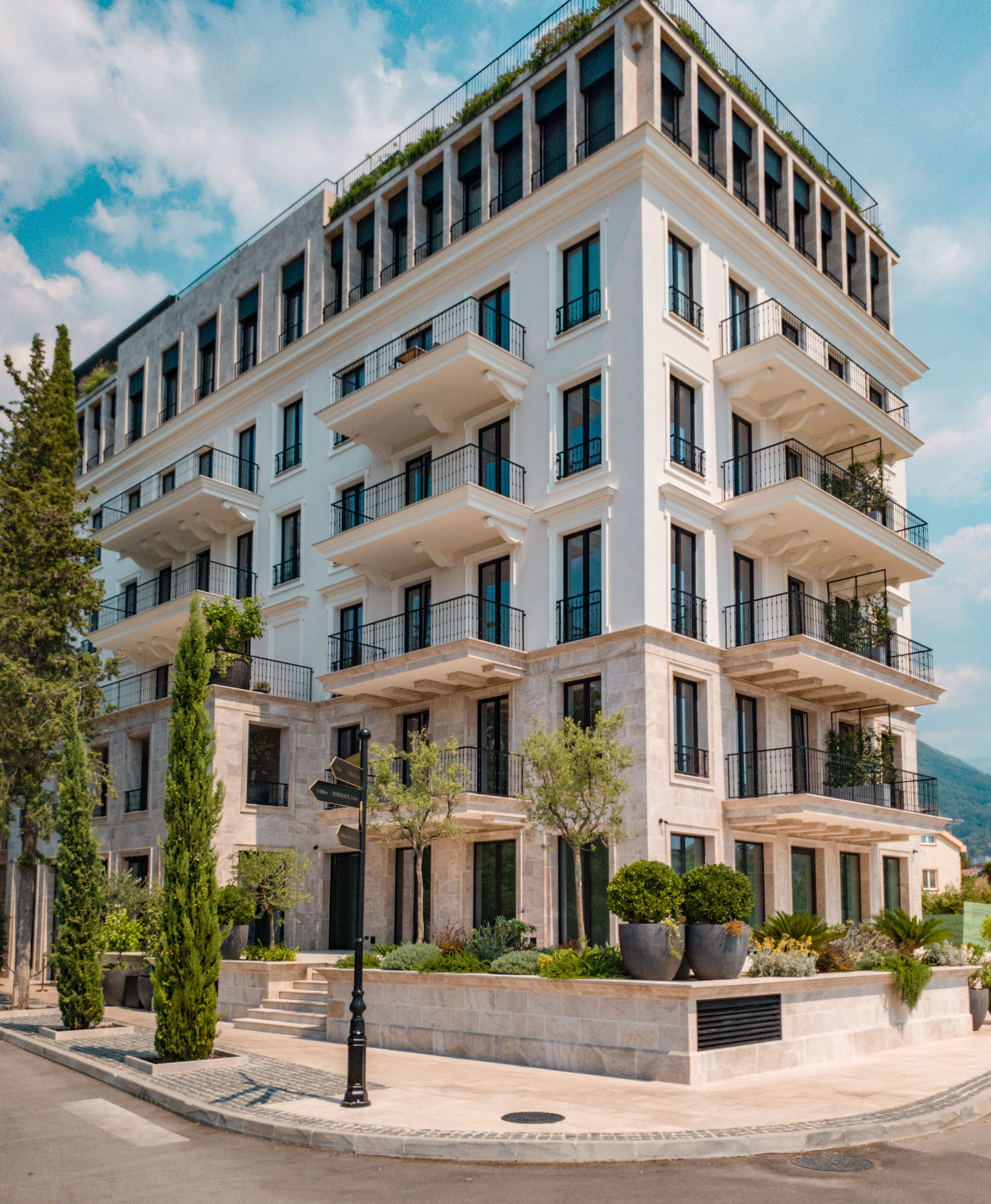 Contemporary residential building facade